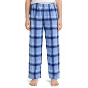 PJ Place Girls M 7/8 Fleece Pajama Pants Blue Plaid Cozy Elastic Waist Sleeps